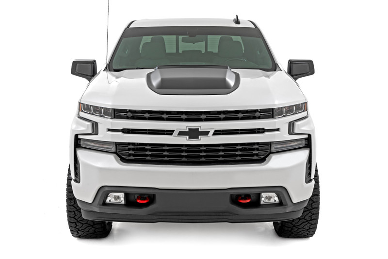 Rough Country - Hood Scoop - GJI Shadow Gray - Chevy Silverado 1500 2WD/4WD (2019-2025 & Classic)