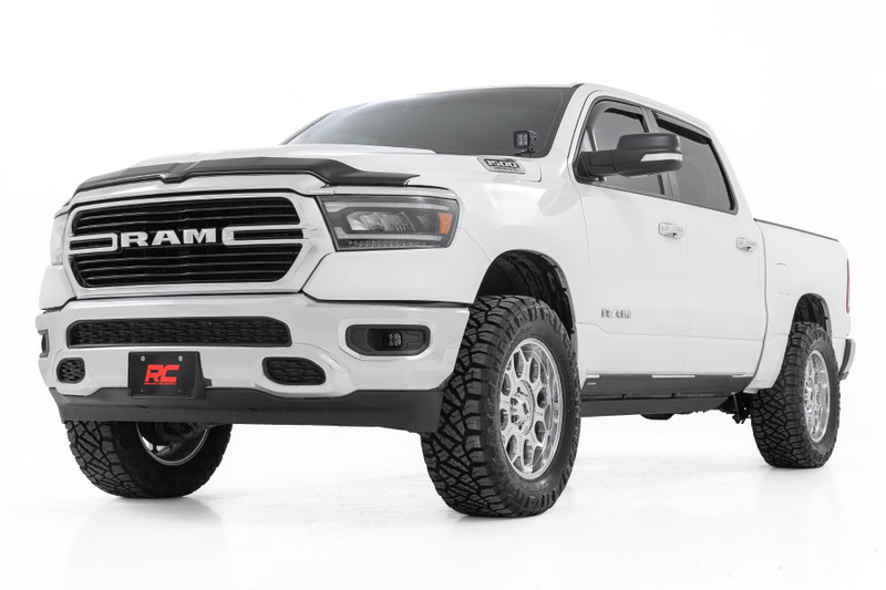 Rough Country - LED Fog Light Kit - 3.5 Inch Round Black Series - Amber DRL - Ram 1500 (2019-2024) - 30005