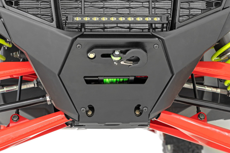 Rough Country - LED Light - Winch Mount - Front - 10 in. Black Slimline - Polaris RZR Pro R
