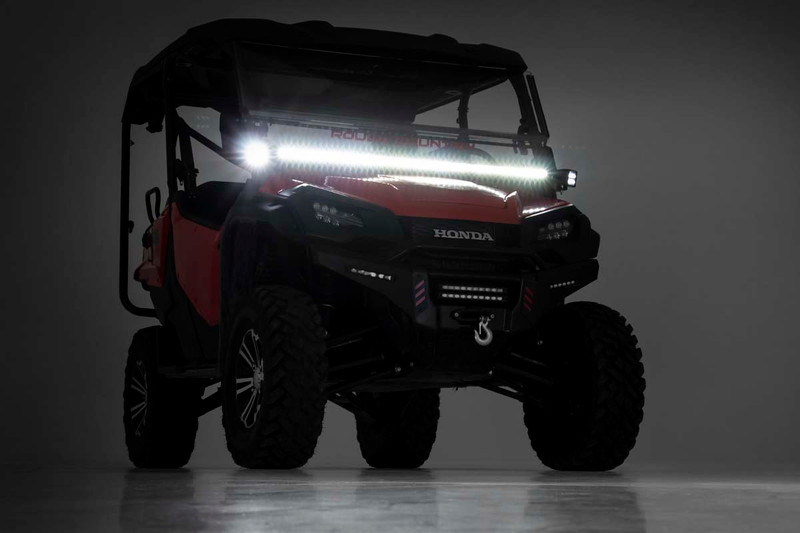 Rough Country - LED Light Kit - Cage Mount - 50 in. Black Single Row - Honda Pioneer 1000