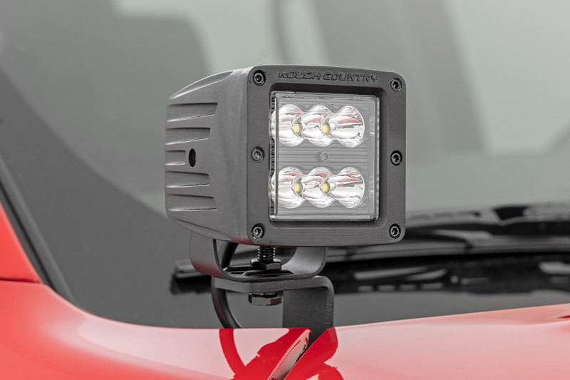 Rough Country - LED Light Kit - Ditch Mount -  3" OSRAM - Wide - Nissan Frontier (22-25)