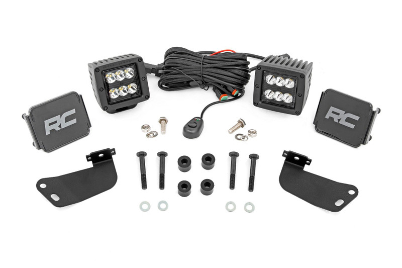 Rough Country - LED Light Kit - Front Mount - 2" Black Pair - Segway 570 F - 93217