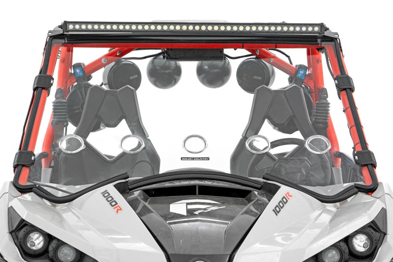 Rough Country - LED Light Kit - Front Mount - 40 in. Black Dual Row - White DRL - Can-Am Commander Max 1000
