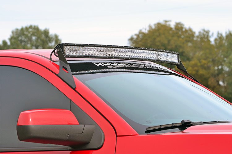 Rough Country - LED Light Mount - Upper Windshield - 54 in. Curved - Chevy/GMC SUV 1500 (15-20)