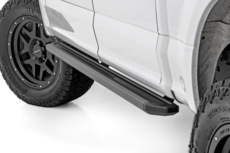 Rough Country - Multi-Color LED Running Boards - Crew Cab - Ford F-150/Lightning/F-250/F-350/Raptor (15-25)