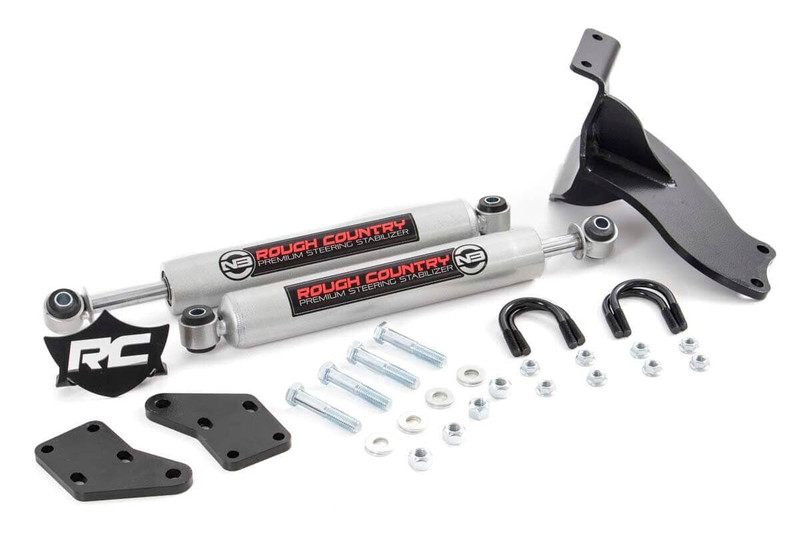 Rough Country - N3 Steering Stabilizer - Dual - 2.5-8 Inch Lift - Ram 2500 (14-25)/3500 (13-25)
