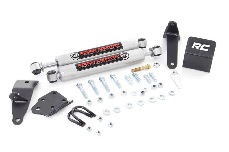 Rough Country - N3 Steering Stabilizer - Dual - 2-8 Inch Lift - Ram 2500 (10-13)/3500 (10-12)