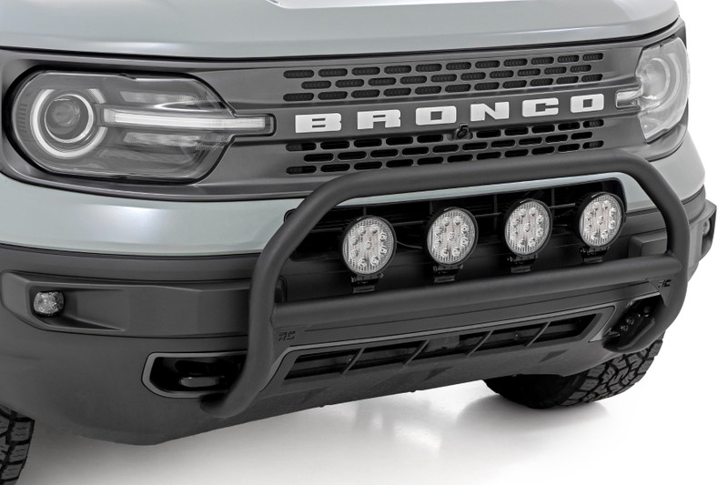 Rough Country - Nudge Bar - w/ Tow Hooks - 20 Inch BLK DRL Single Row LED - Ford Bronco Sport (21-24) - 51156