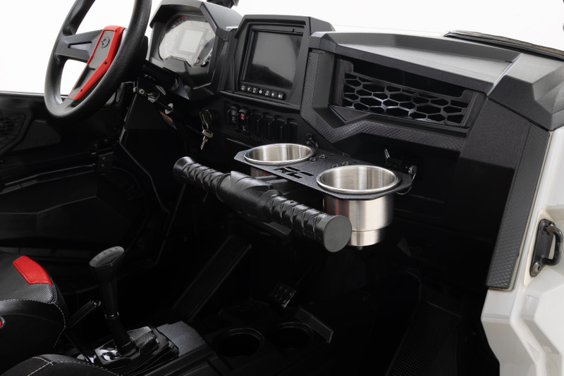 Rough Country - Passenger Grip Handle Dual Cup Holder - Polaris RZR S 570/RZR S4 1000