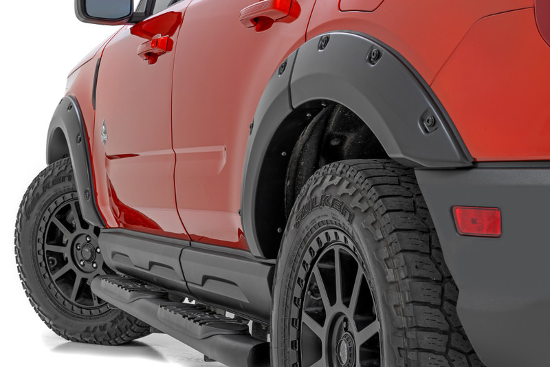 Rough Country - Pocket Fender Flares - YZ Oxford White - Ford Bronco Sport 4WD (2021-2025)
