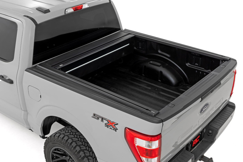 Rough Country - Powered Retractable Bed Cover - 5'7 in. Bed - Ford F-150 2WD/4WD (2015-2025)