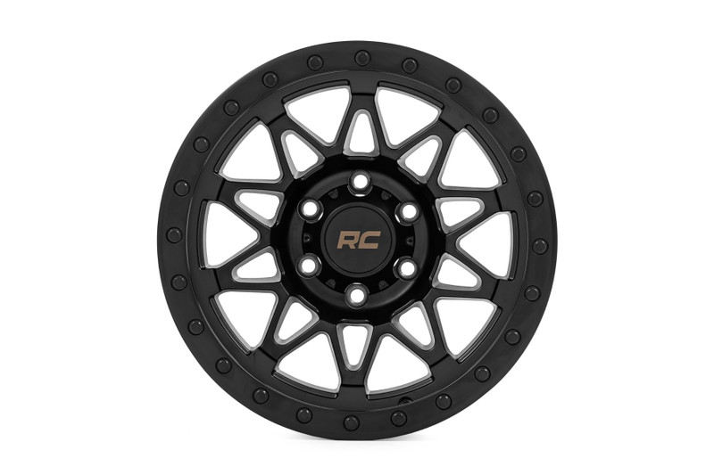 Rough Country - Rough Country 78 Series Wheel/Simulated Beadlock/Black/17x8.5/5x5/+0mm