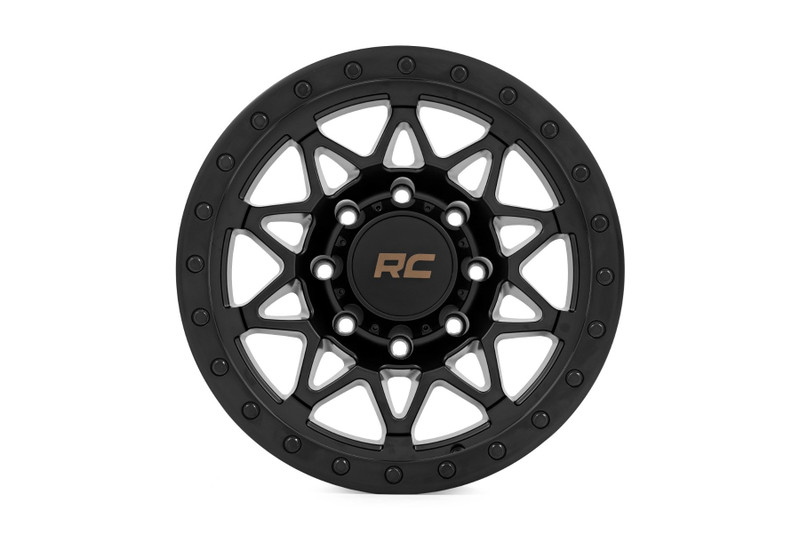 Rough Country - Rough Country 78 Series Wheel/Simulated Beadlock/Black/18x9/8x170/-12mm