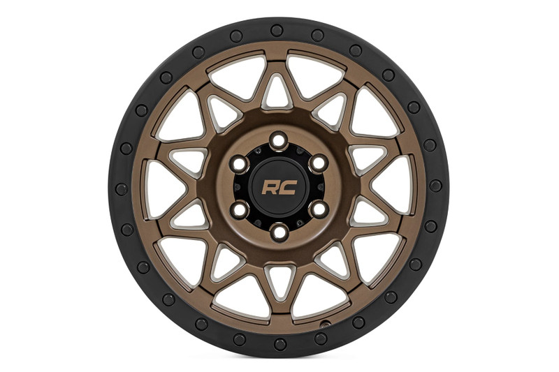 Rough Country - Rough Country 78 Series Wheel/Simulated Beadlock/Bronze/Black/18x9/6x5.5/-12mm