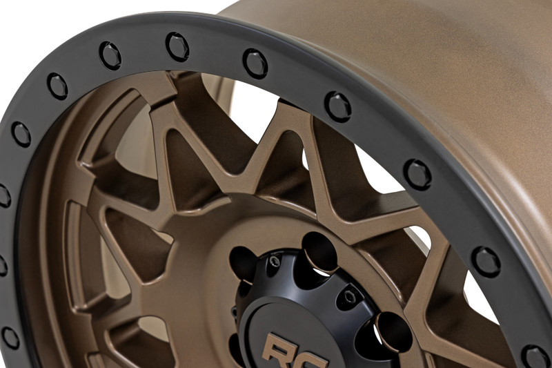 Rough Country - Rough Country 78 Series Wheel/Simulated Beadlock/Bronze/Black/18x9/8x170/-12mm