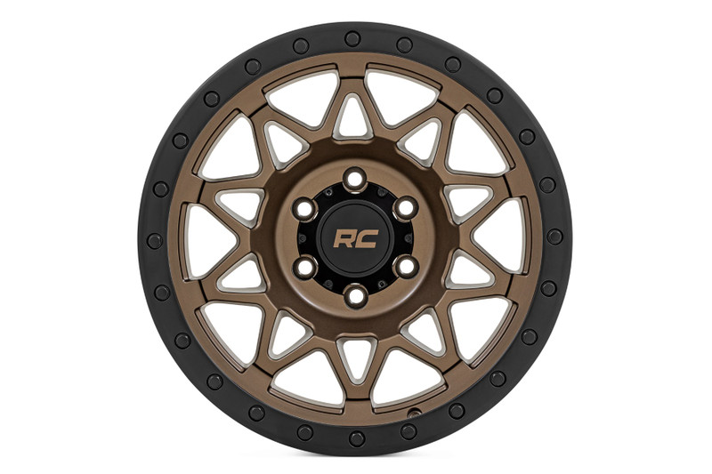 Rough Country - Rough Country 78 Series Wheel/Simulated Beadlock/Bronze/Black/18x9/8x6.5/-12mm