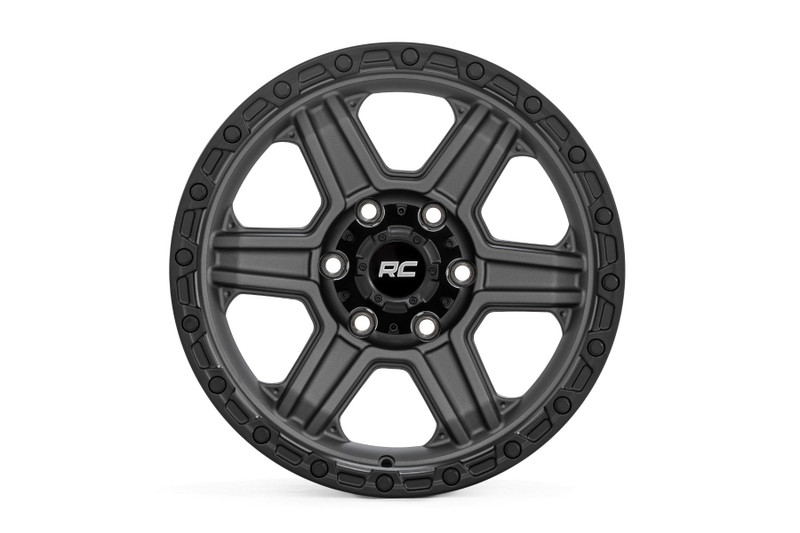 Rough Country - Rough Country 79 Series Wheel/One-Piece/Gunmetal Gray w/Black Ring/17x8.5/6x5.5/0mm