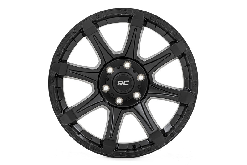 Rough Country - Rough Country 81 Series Wheel/One-Piece/Semi Gloss Black/20x9/8x6.5/0mm
