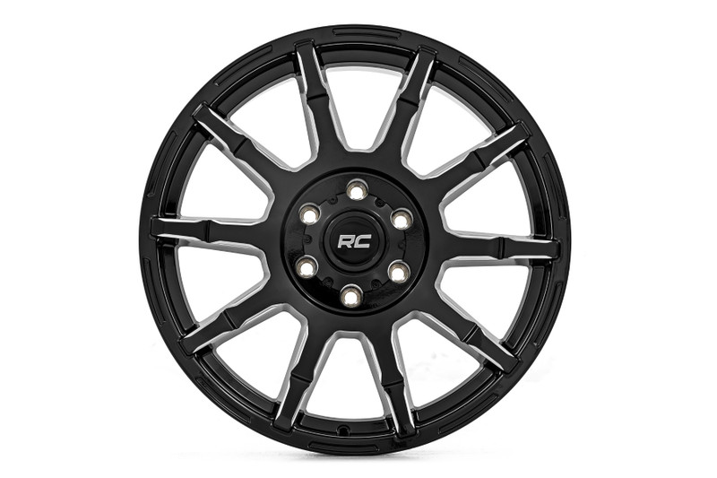 Rough Country - Rough Country 83 Series Wheel/One-Piece/Gloss Black/20x9/8x6.5/-12mm