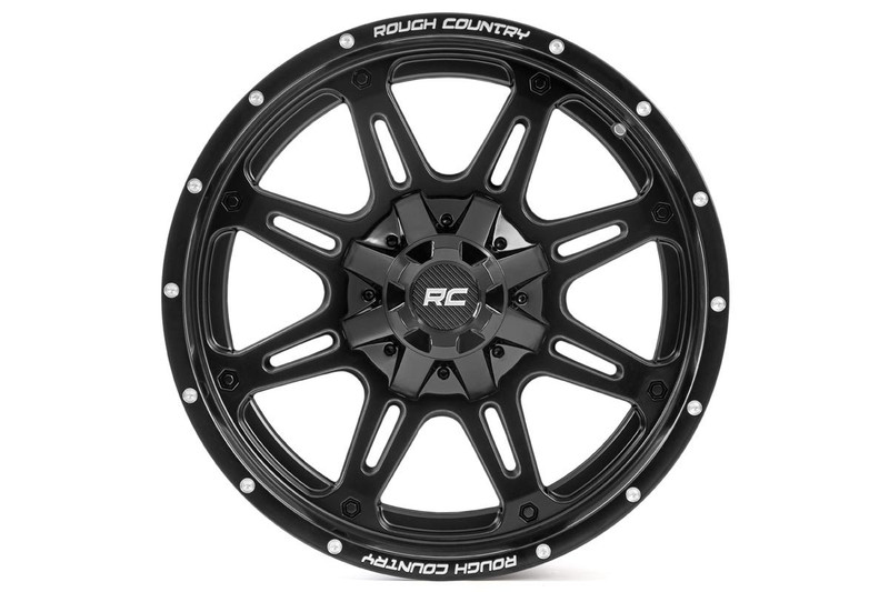 Rough Country - Rough Country 94 Series Wheel/One-Piece/Matte Black/20x10/8x170/-18mm