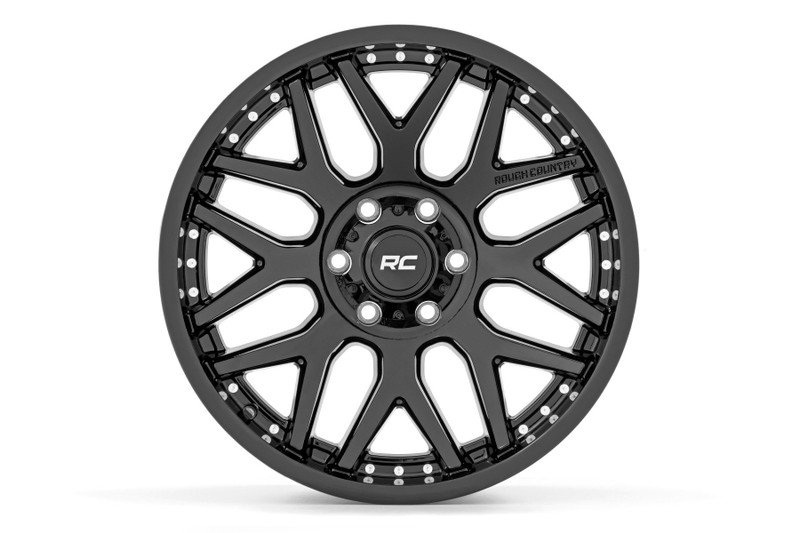 Rough Country - Rough Country 95 Series Wheel/One-Piece/Gloss Black/20x10/8x170/-19mm