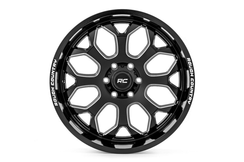 Rough Country - Rough Country 96 Series Wheel/One-Piece/Gloss Black/22x10/6x5.5/-19mm