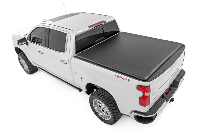 Rough Country - Soft Roll Up Bed Cover - 5'10 in. Bed - Chevy/GMC Sierra/Silverado 1500 (19-25)