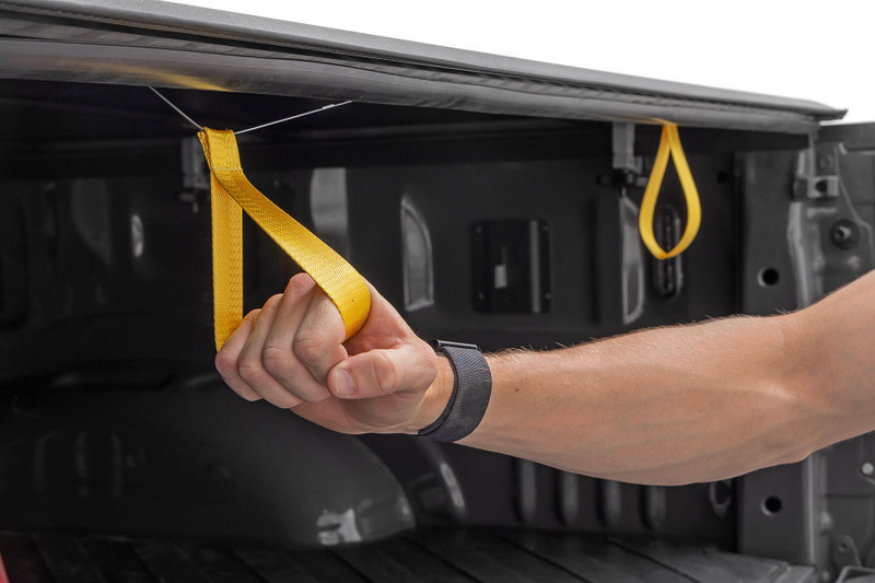 Rough Country - Soft Roll Up Bed Cover - 5'7 in. Bed - Ford F-150/F-150 Lightning/Raptor (15-25)