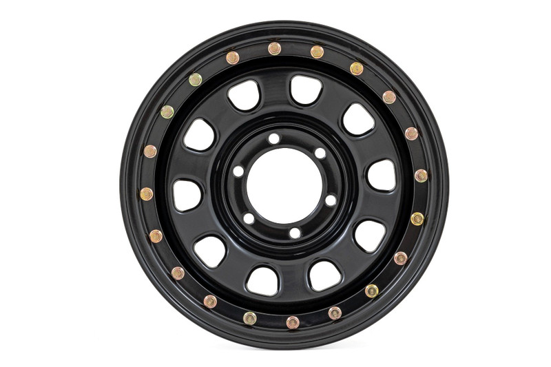 Rough Country - Steel Simulated Bead Lock Wheel/Black/17x9/6x5.5/4.25 Bore/-12