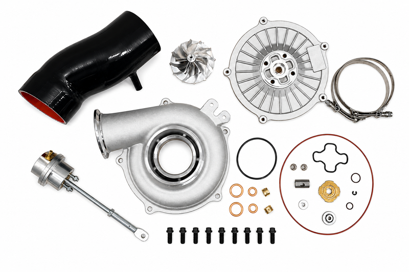 SWAG Performance Stage 1.5 GTP38 66/88 Turbo Upgrade Kit w/ Premium Rebuild Kit & 33 PSI Billet Wastegate Actuator | 1999.5-2003 Ford 7.3L Powerstroke
