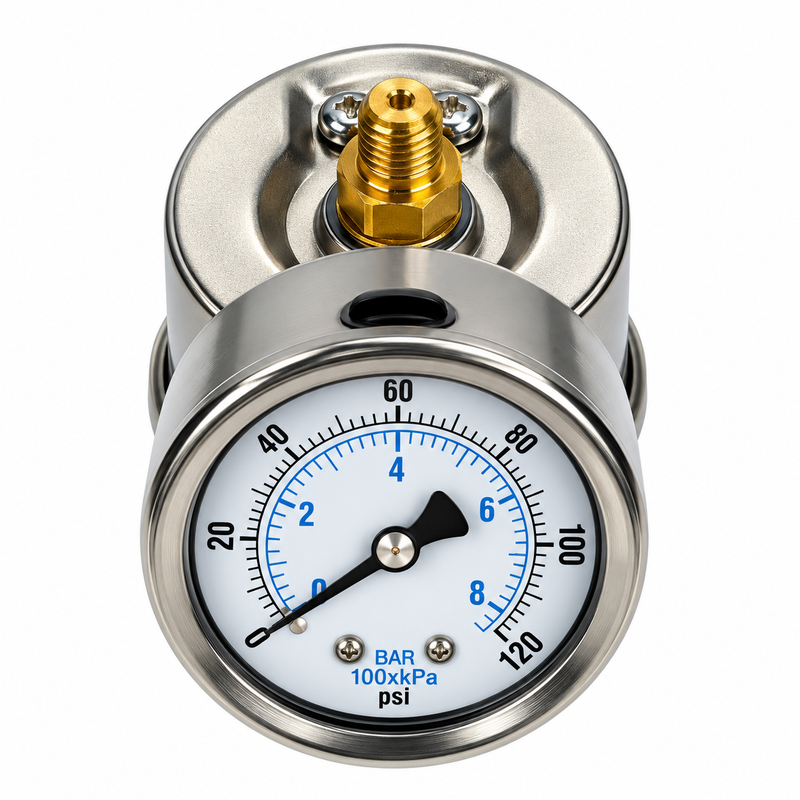 1/8" NPT Top-Mount Oil / Fuel Pressure Gauge | 2003-2007 Ford 6.0L Powerstroke Diesel