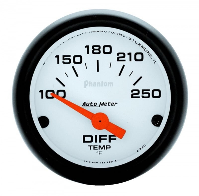Auto Meter Phantom Series Differential Temp. Gauge 5749 100-250 Degrees