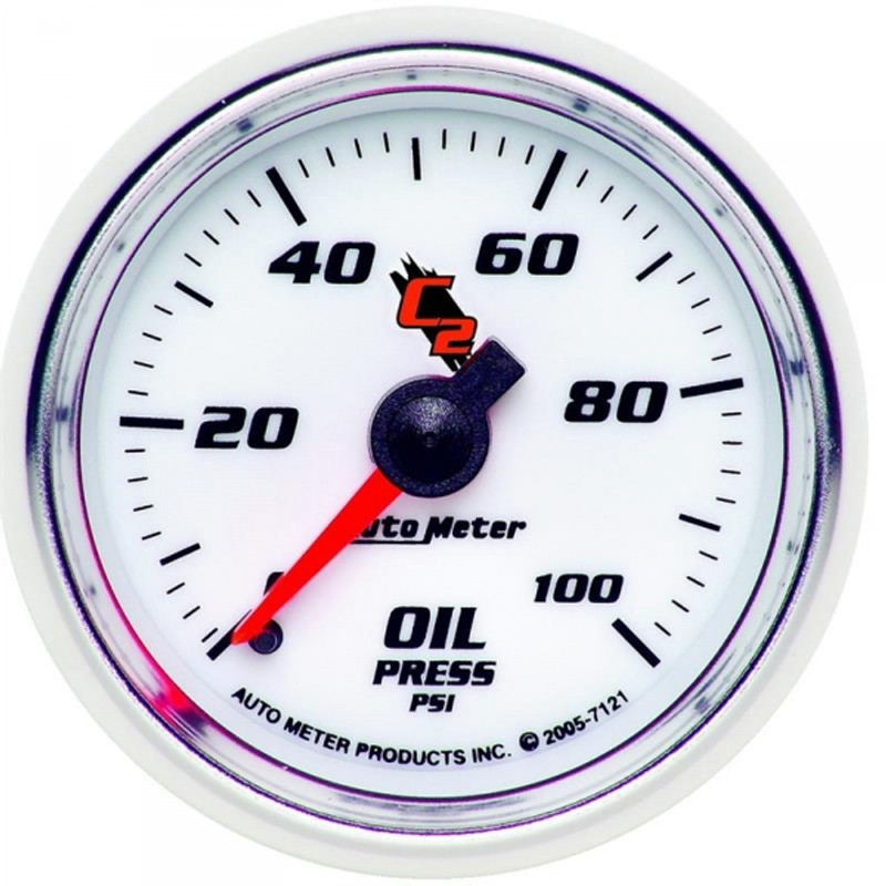 Autometer C2 Series Oil Pressure Gauge 0-100 Psi 7121