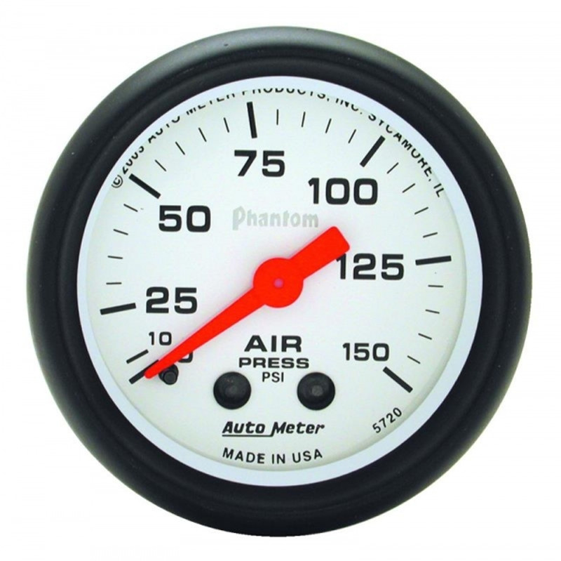 Autometer Phantom Series Air Pressure Gauge 0-150 Psi 5720