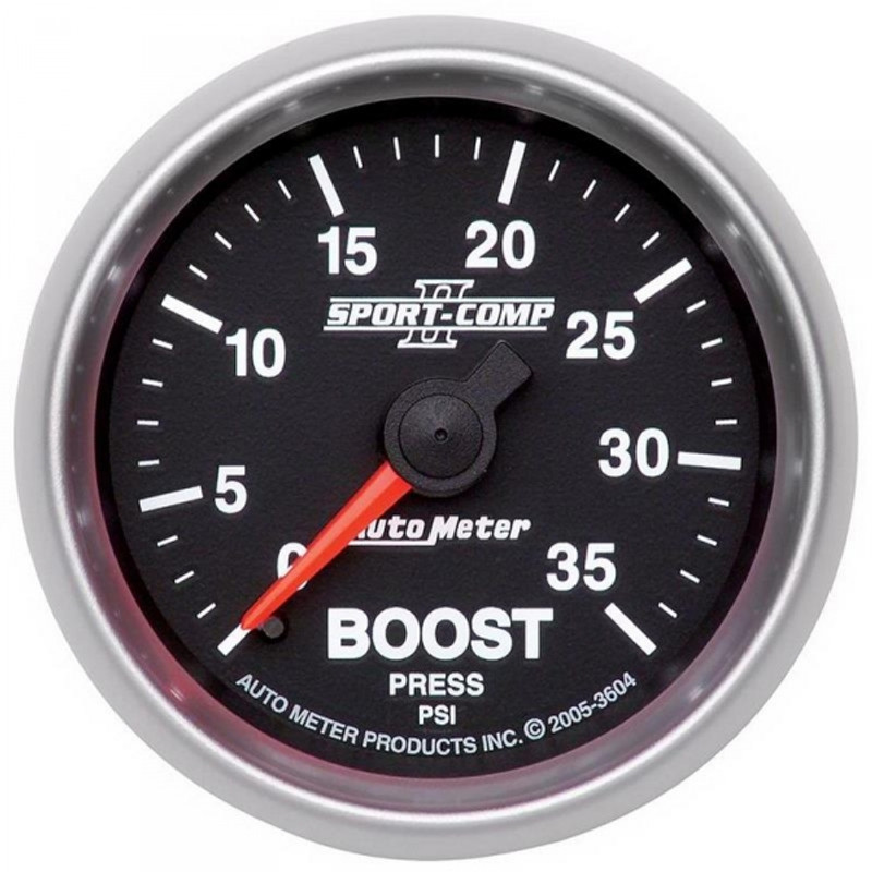 Autometer Sport-comp Ii Boost Gauge 0-35 Psi 3604