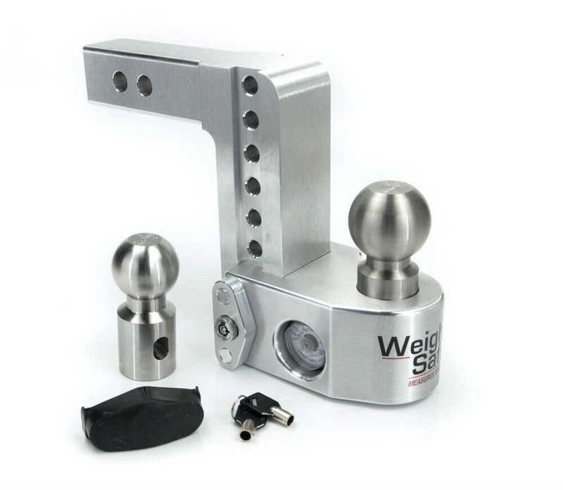 Weigh Safe 6in. Drop 2in. Shank Adjustable Ball Mount With Scale WS6-2