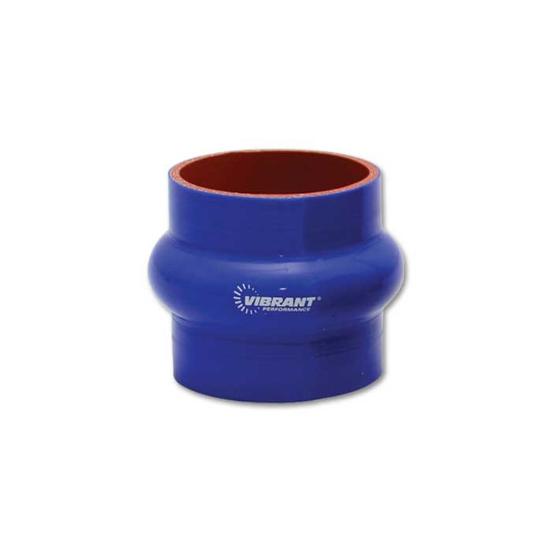 Vibrant 3.5" Silicone Hump Hose Coupler 3.5" Id X 3" Long- Blue 2735B