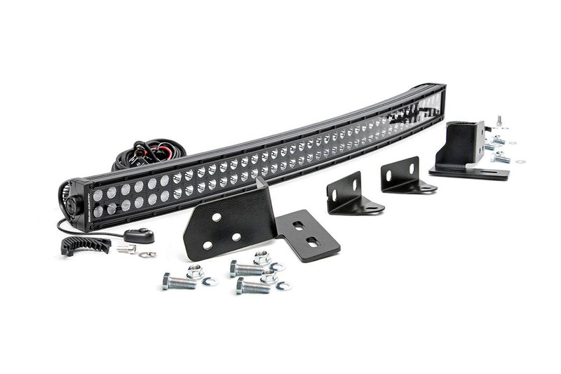Rough Country 40-inch Black Series Dual Row CREE LED Light Bar and Hidden Bumper Mounts Kit 70682