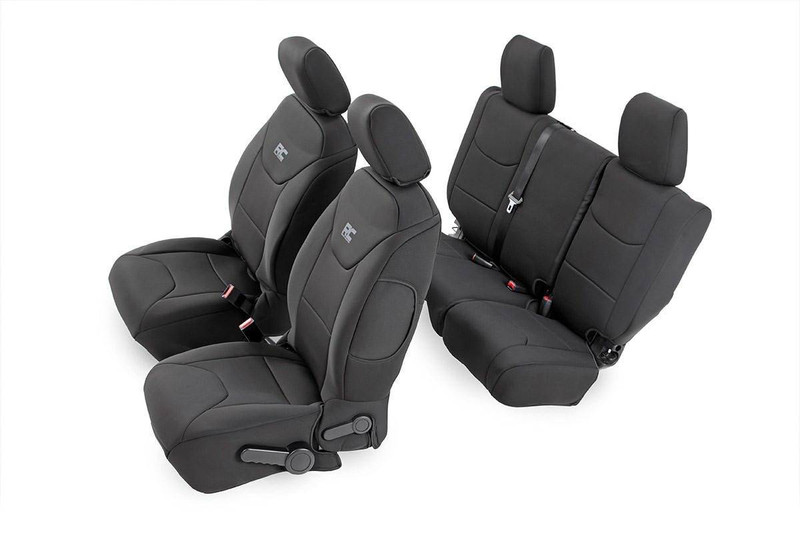 Rough Country Black Neoprene Seat Cover Set (Front and Rear) 91004
