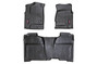 Rough Country Heavy Duty Floor Mats - Front and Rear Combo (Crew Cab Models) M-21413