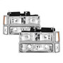 Spyder Auto Headlights with Corner & Parking Lights 8pcs sets - Chrome 5069535