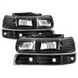 Spyder Auto Amber Crystal Headlights With Bumper Lights - Black 5064219