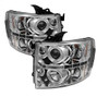 Spyder Auto Projector Headlights - LED Halo - LED - Chrome - High H1 - Low H1 5009500