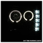 Spyder Auto Projector Headlights - LED Halo- LED - Black Smoke - High H1 - Low H1 5078506