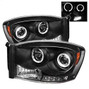 Spyder Auto Projector Headlights - LED Halo - LED - Black - High H1 - Low H1 5010001