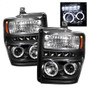 Spyder Auto Projector Headlights - LED Halo - LED - Black - High H1 - Low H1 5010575