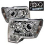 Spyder Auto Projector Headlights - Halogen - LED Halo - LED - Chrome - High H1 - Low H1 5010247