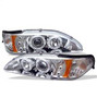 Spyder Auto 1PC Projector Headlights - LED Halo - Amber Reflector - LED - Chrome 5010407