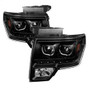 Spyder Auto Projector Headlights - Halogen Projector Headlights - LED Halo - Black 9032226