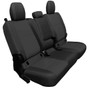 Bartact Rear 4 Door Seat Covers 2019 and Up Jeep Gladiator Black/Black With Fold Arm Rest